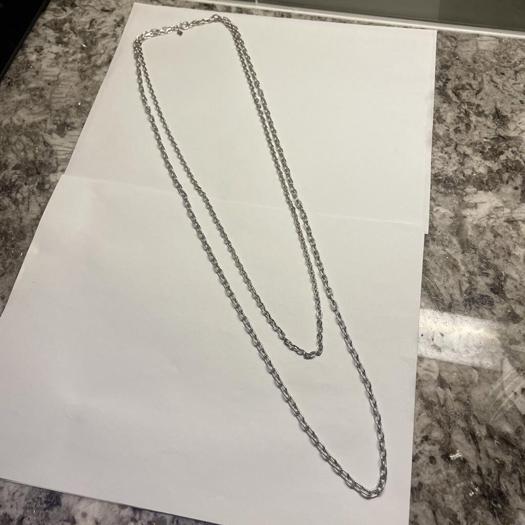 Vintage Sarah Coventry Silver Tone Double Strand Necklace Signed Sarah Cov